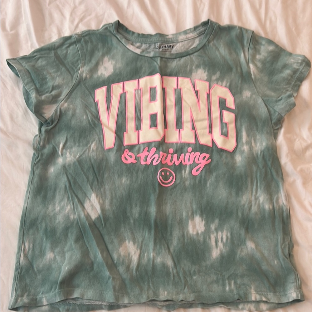 Old Navy Teal Tie-Dye Tee